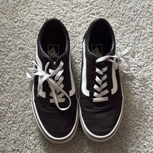 Black and white vans